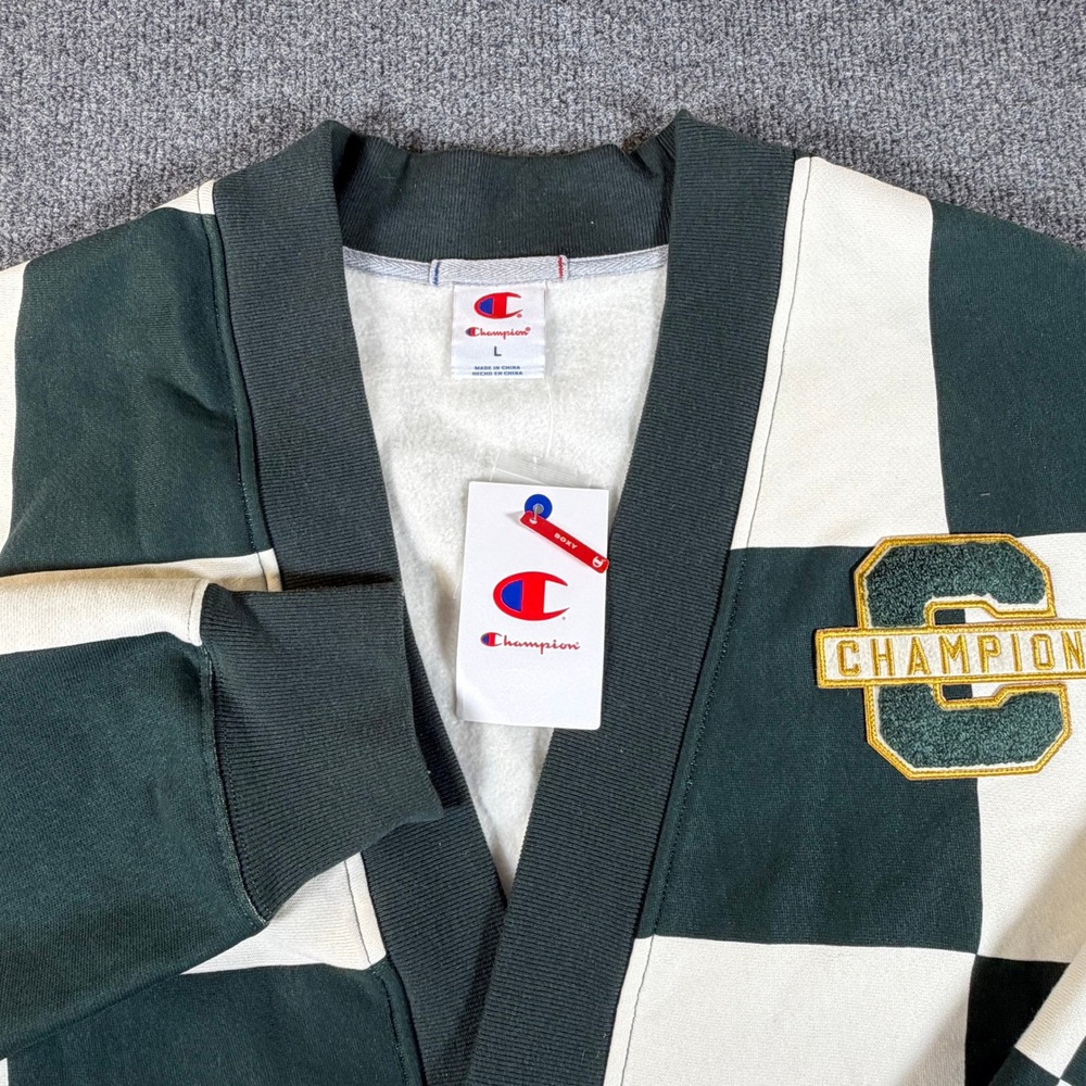 Champion Editorial Varsity Jersey Pine Grove Checkerboard Mens L NWT New #3464